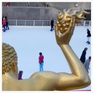 Patinoire au pied du Rockefeller center